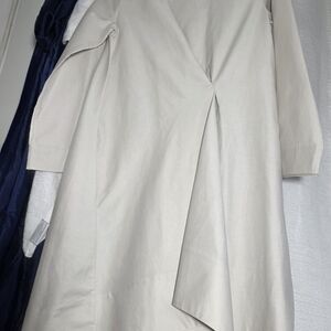 COS Cream Long Sleeve Dress